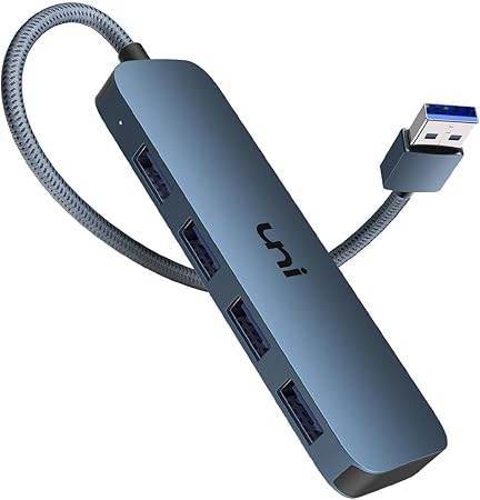 USB Hub, uni Aluminum 4-Port USB Splitter for Laptop, Slim USB 3.0 Hub - My Store