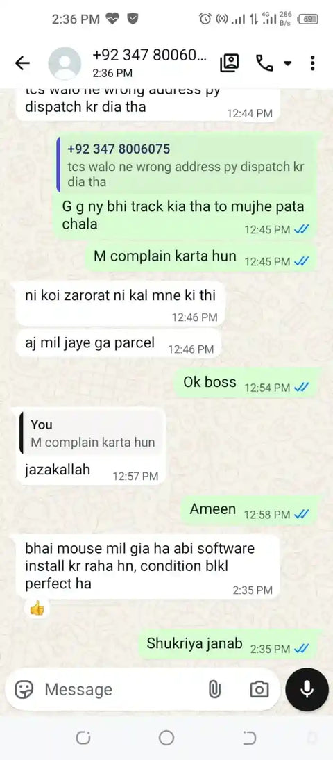 WhatsApp Review Screenshot