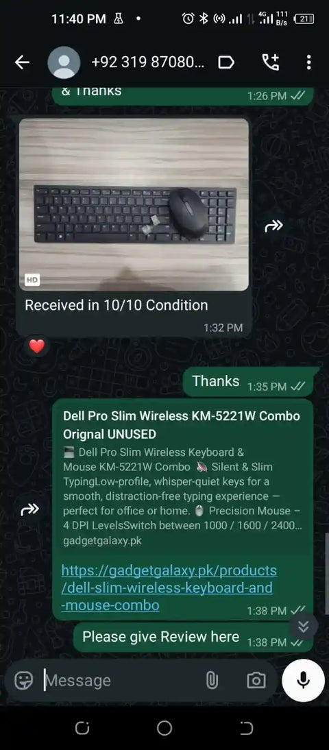 WhatsApp Review Screenshot